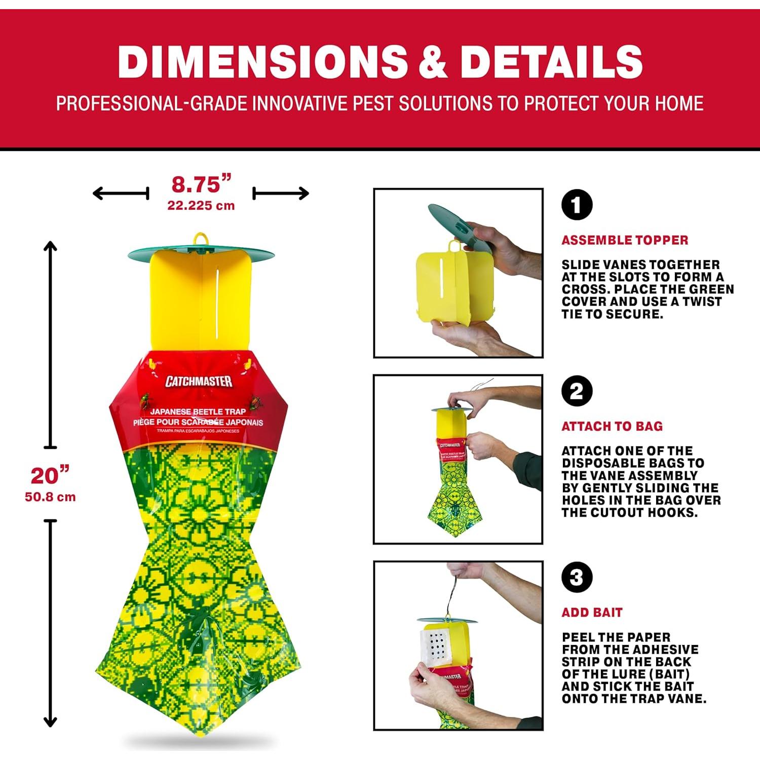 Trampas para Escarabajos Japoneses Catchmaster 3PK con Atrayente