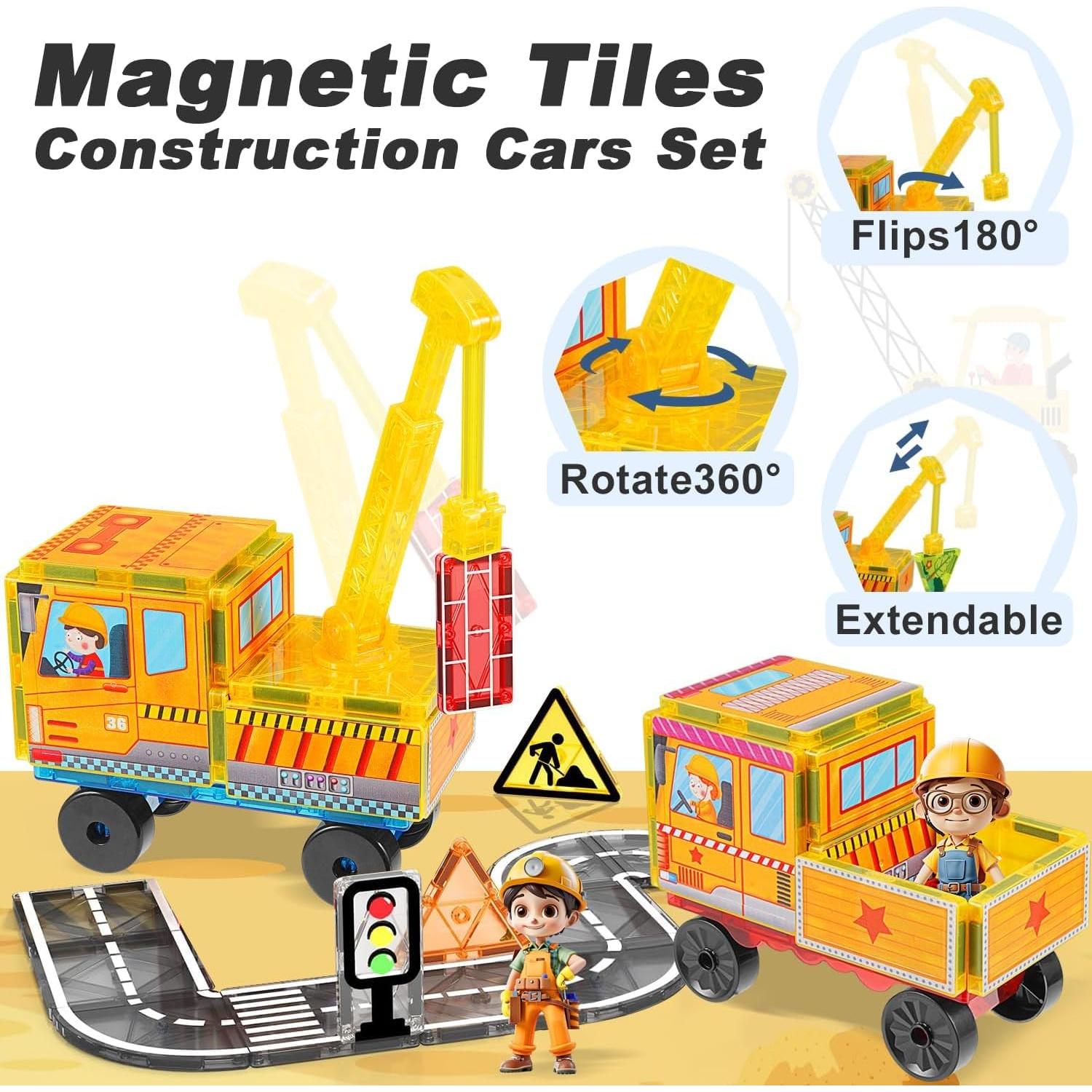 Juego de Construcción de Autos Magnéticos Mamaday - 19 Piezas