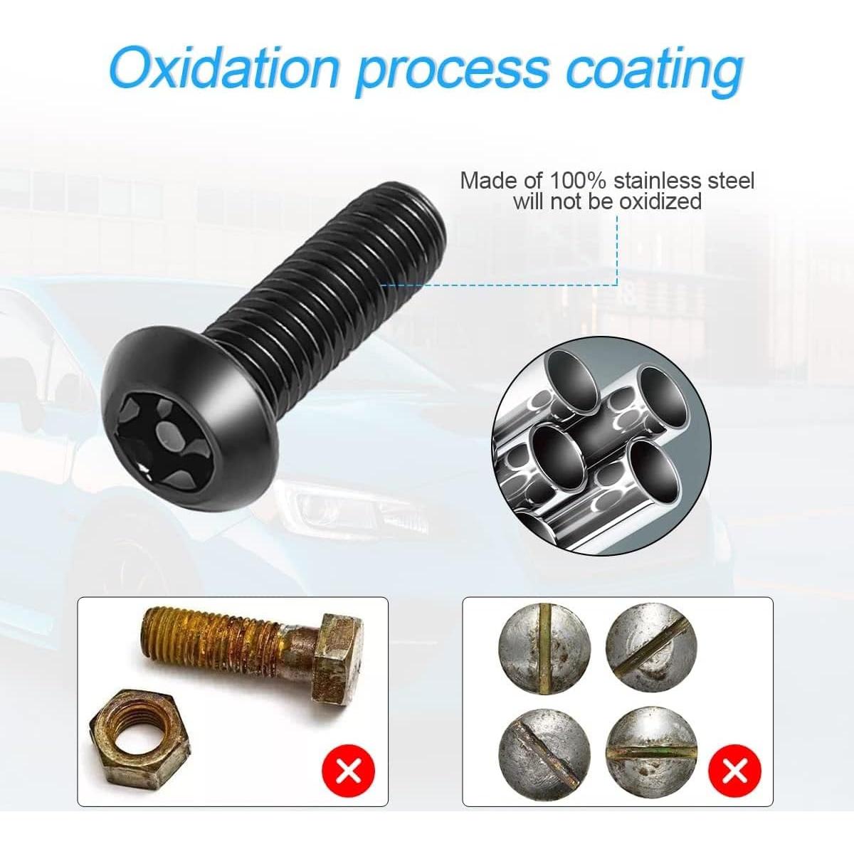 Kit de Tornillos Antirrobo XINLIYA para Placas de Licencia M6