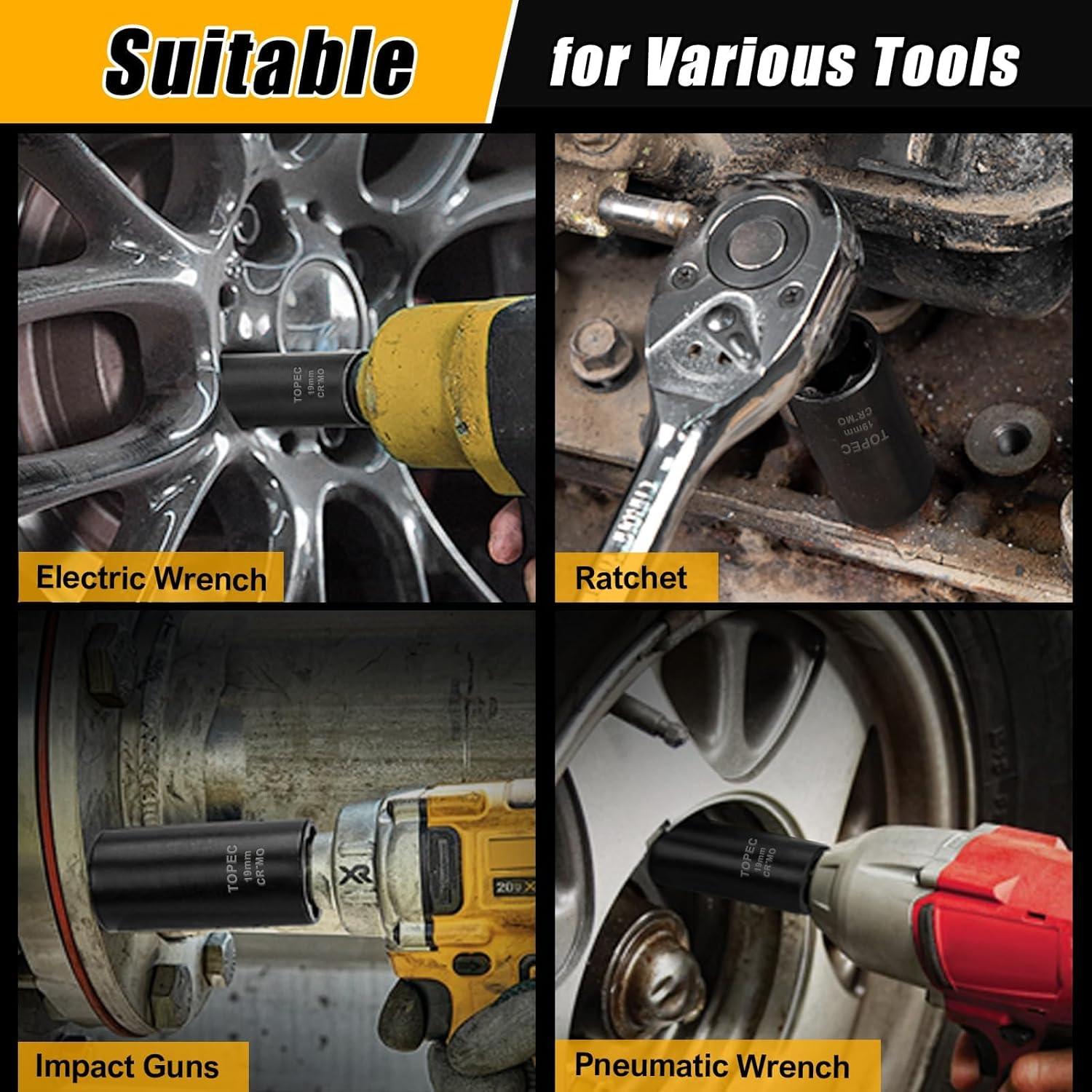 Kit de Extracción de Tuercas Topec 6PCS 17-22mm Acero