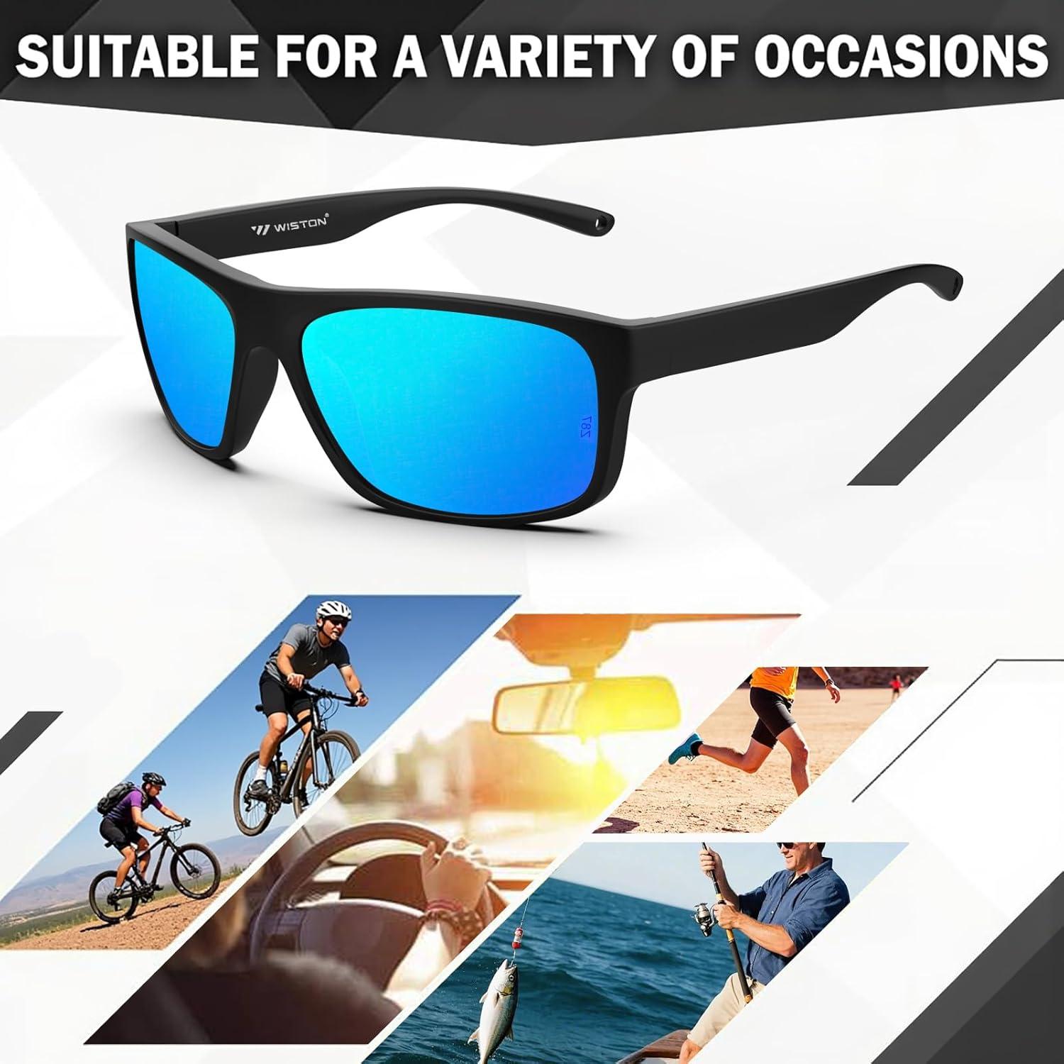 Gafas de sol WISTON Z87 UV400 unisex marco TR90 negro mate