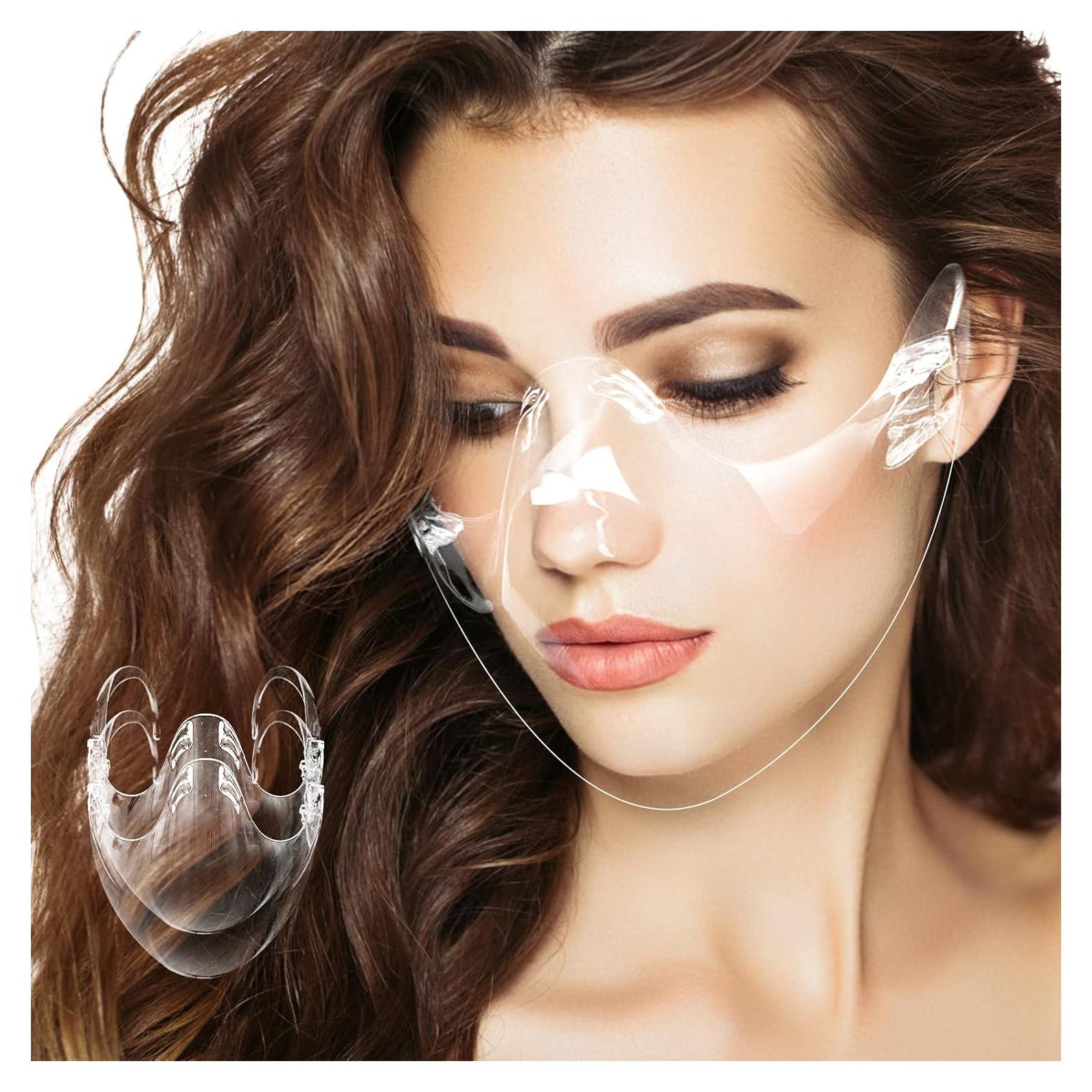 Escudo Facial Transparente Reutilizable 2PCS Antivaho