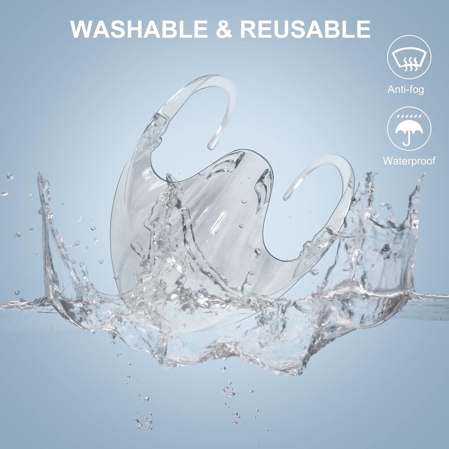 Escudo Facial Transparente Reutilizable 2PCS Antivaho