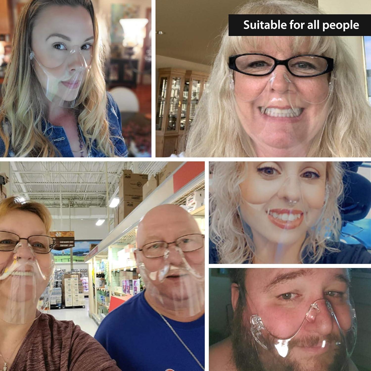 Escudo Facial Transparente Reutilizable 2PCS Antivaho