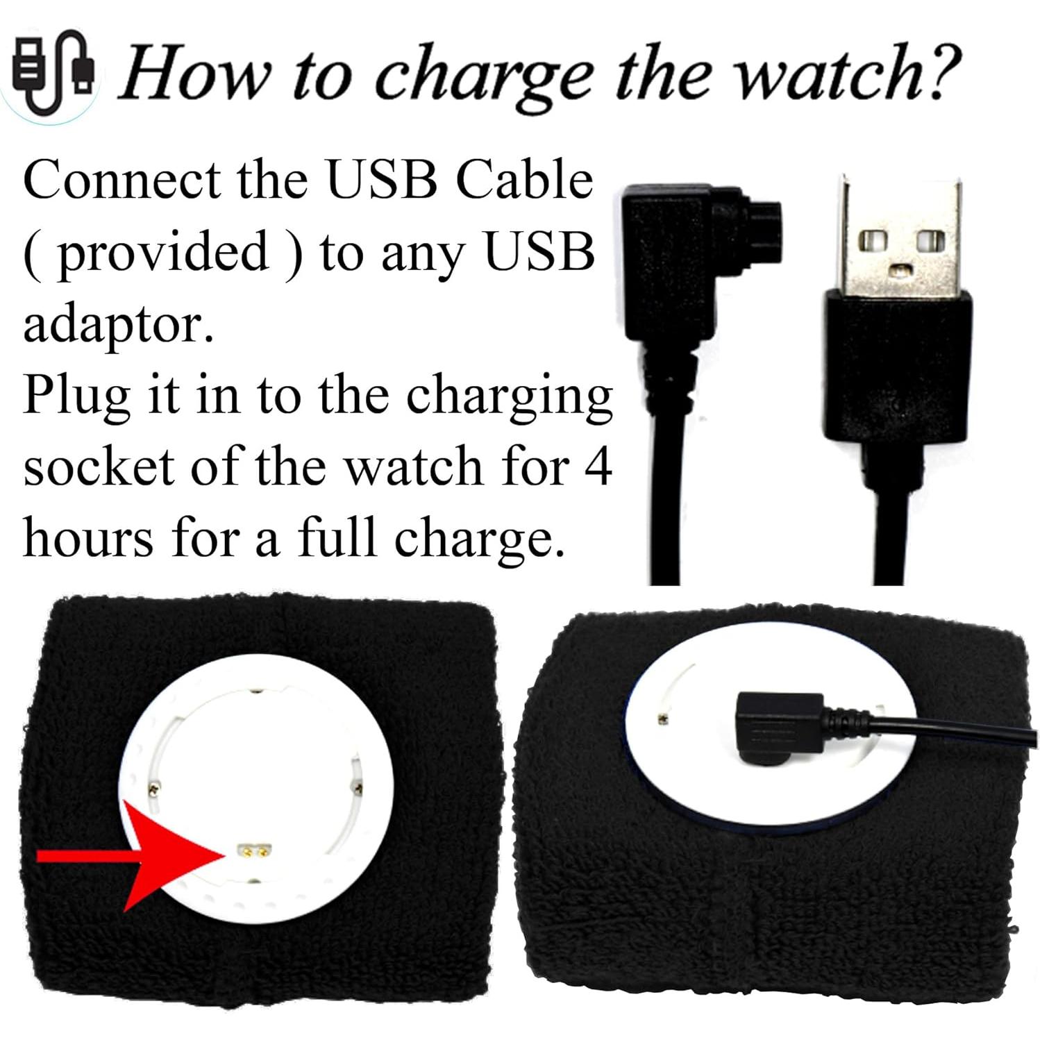 Coolfire Pulsera Despertador Vibrante Negro - Alarma Silenciosa