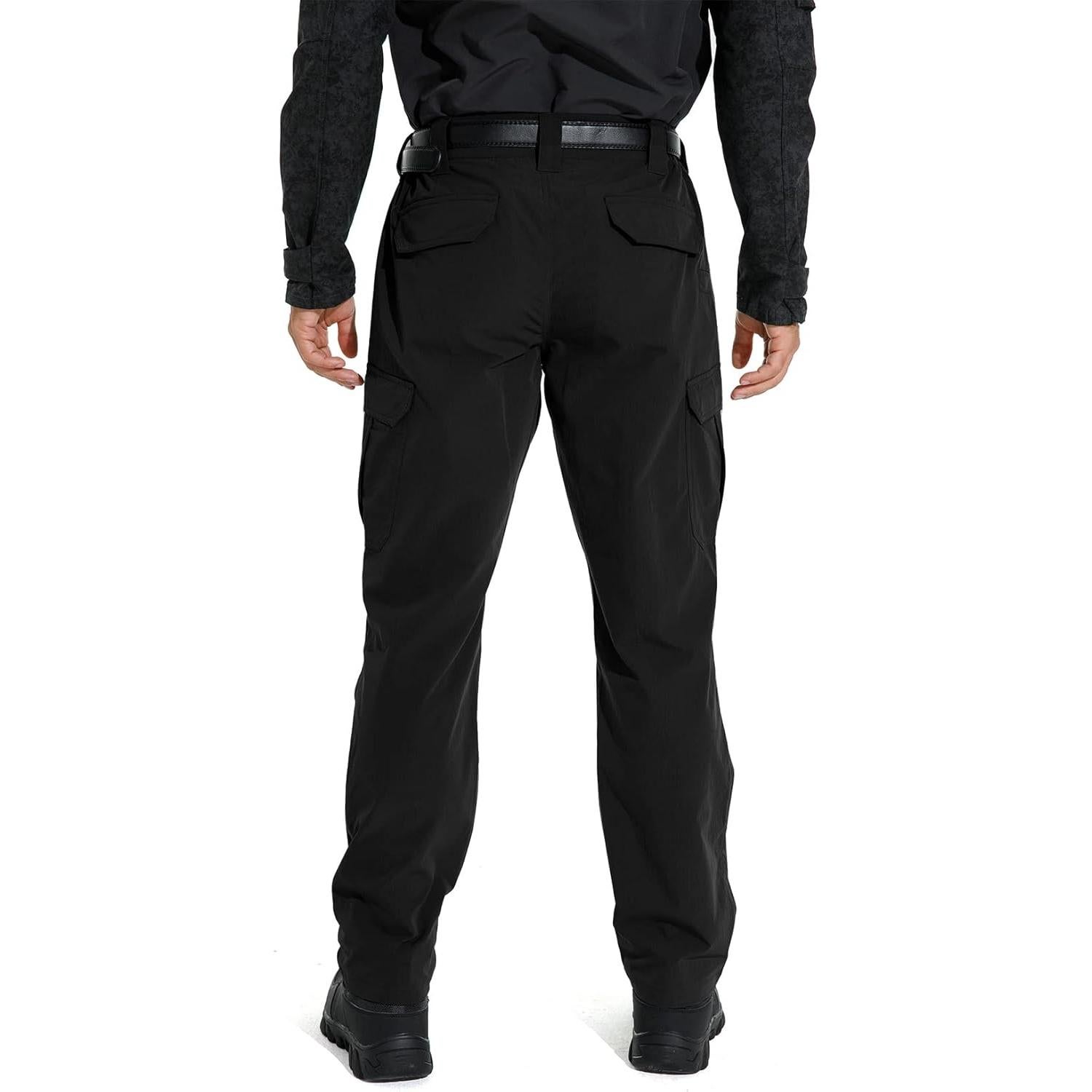 Pantalones Cargo Tácticos Livianos KFUBUO Hombre 28W x 30L Negro