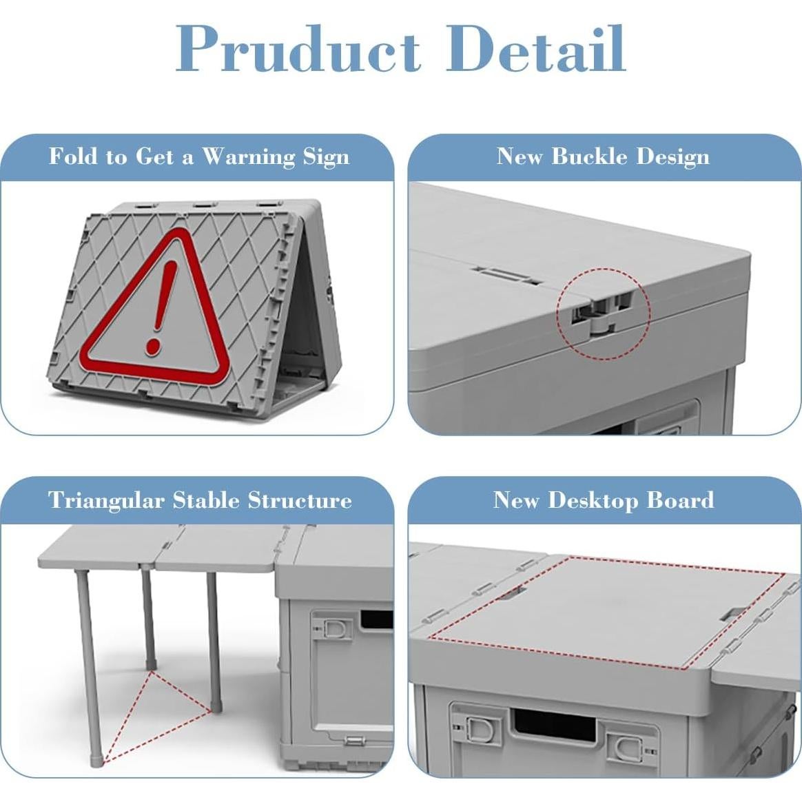 Caja de Almacenamiento Plegable Aimondow HWSNX-1 3 en 1