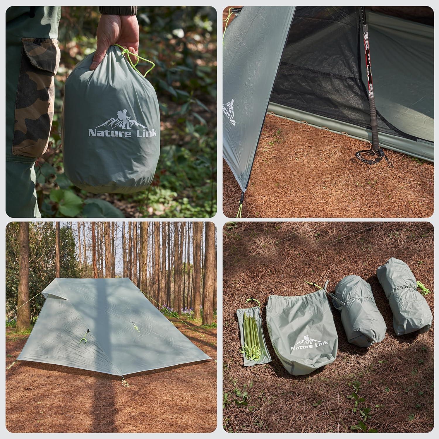 Tienda Camping Nature Link Altair-2 para 2 Personas 3 Temporadas