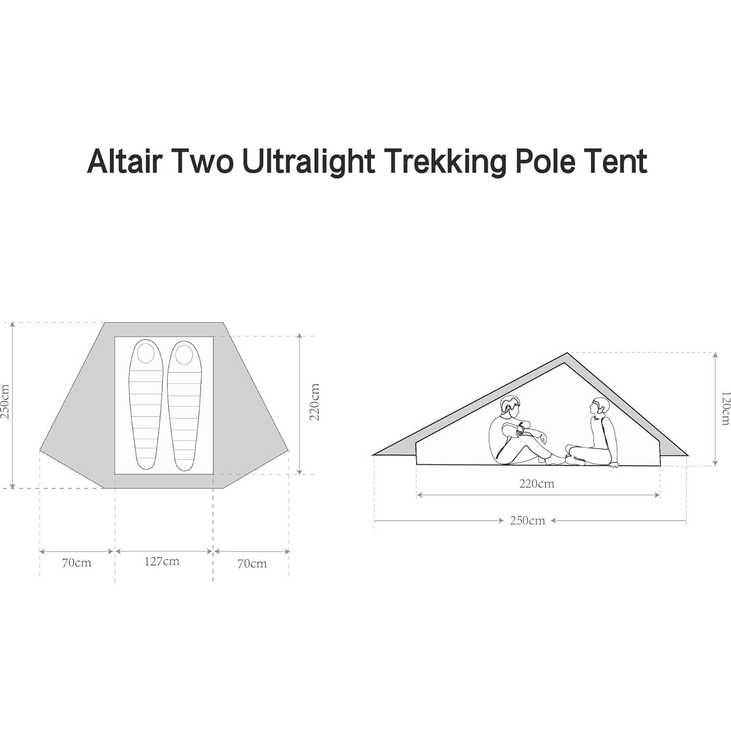 Tienda Camping Nature Link Altair-2 para 2 Personas 3 Temporadas