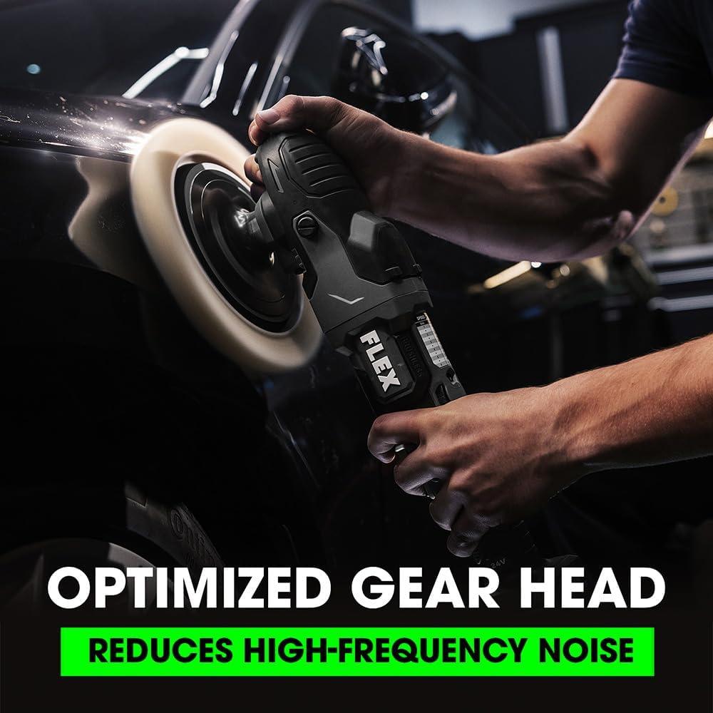 Pulidora Rotativa Inalámbrica FLEX 24V Kit con 2 Baterías 5.0Ah