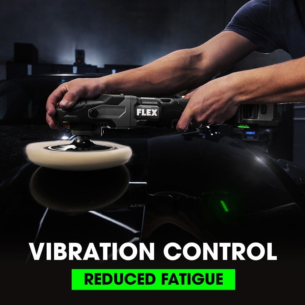 Pulidora Rotativa Inalámbrica FLEX 24V Kit con 2 Baterías 5.0Ah