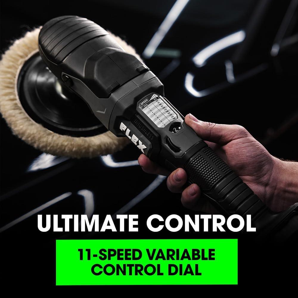 Pulidora Rotativa Inalámbrica FLEX 24V Kit con 2 Baterías 5.0Ah