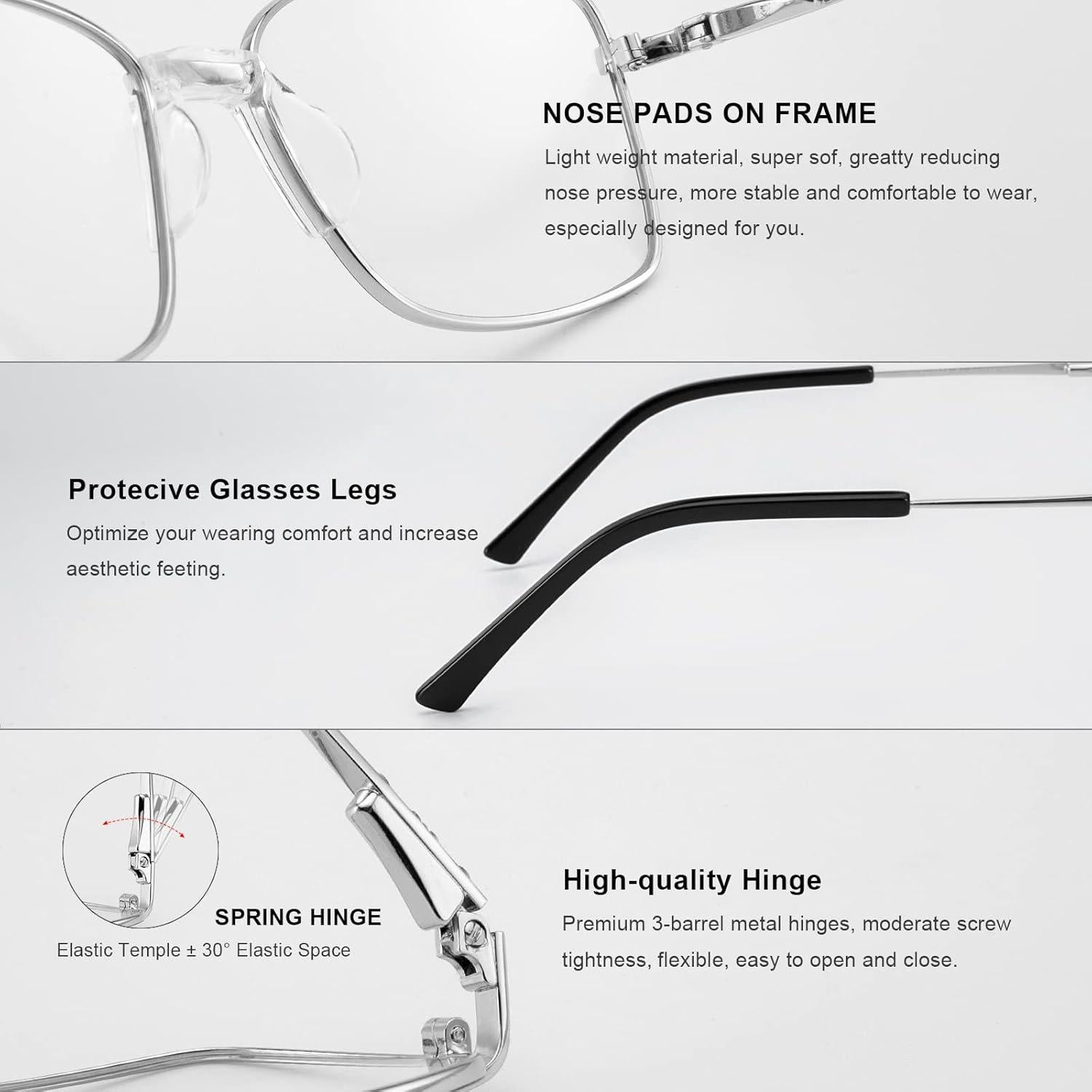 Gafas de lectura anti luz azul RB2966 para mujeres - Marco negro