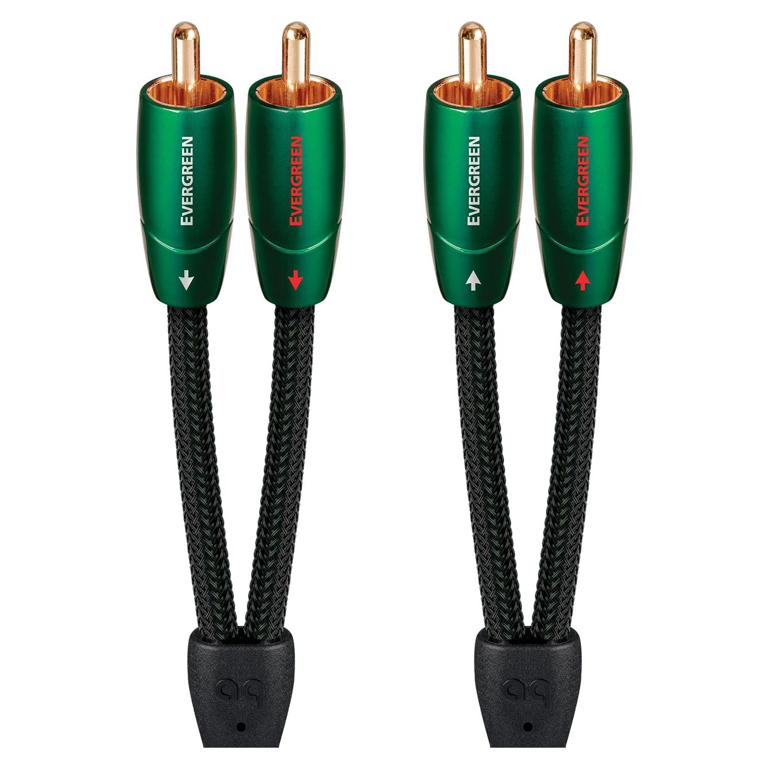 Cable Estéreo AudioQuest Evergreen RCA 0.6 m Negro Verde