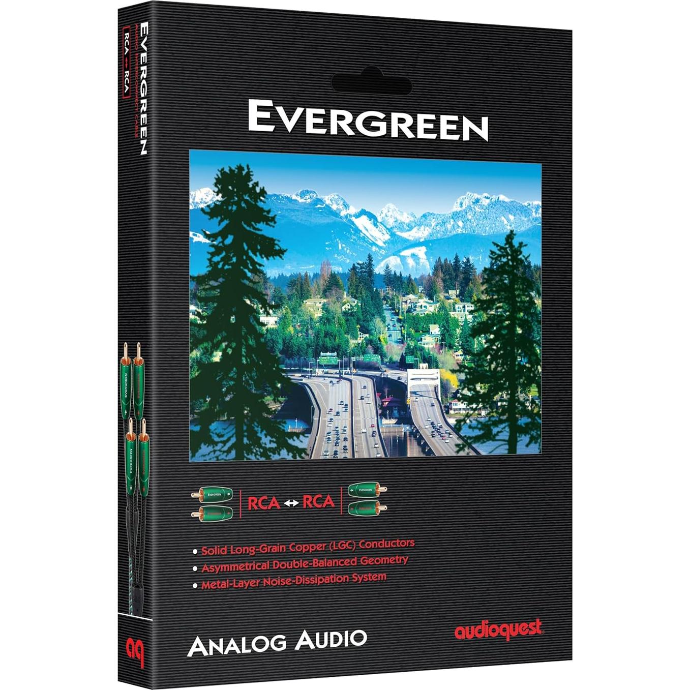 Cable Estéreo AudioQuest Evergreen RCA 0.6 m Negro Verde