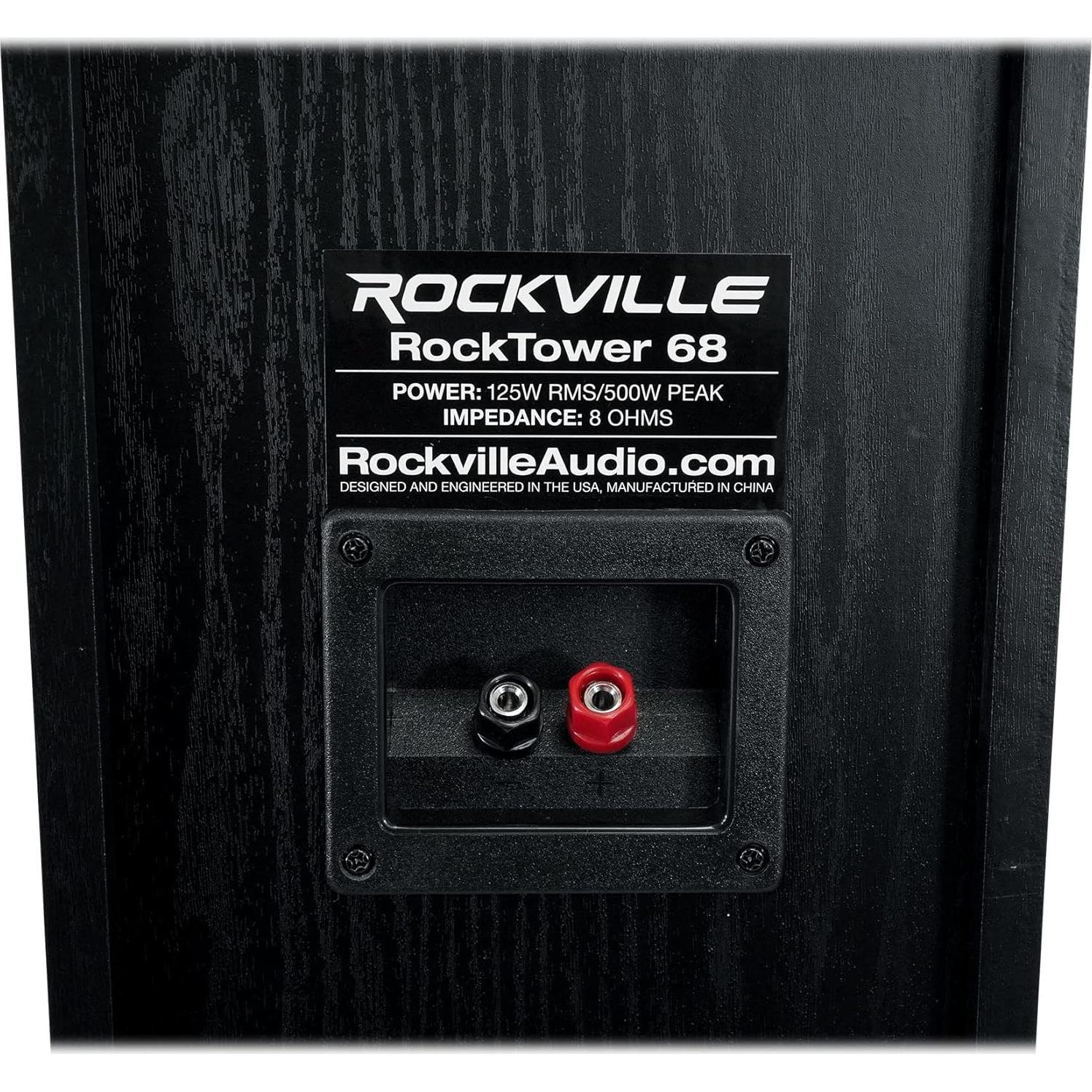 Altavoz Torre Pasivo Rockville RockTower 68B 8 Ohm 500W Negro