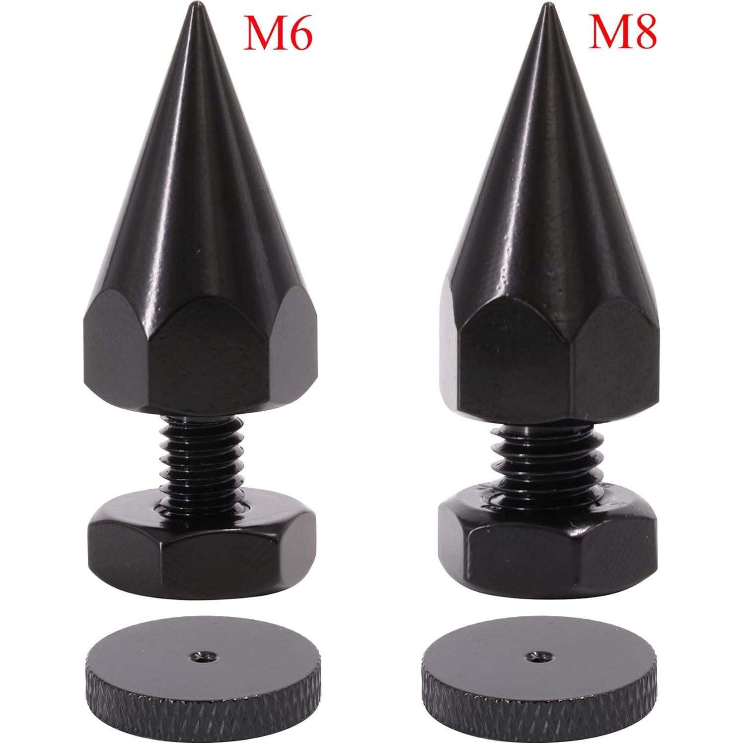 Puntas de Altavoz Flushbay M6 Negras Ajustables 4 Piezas