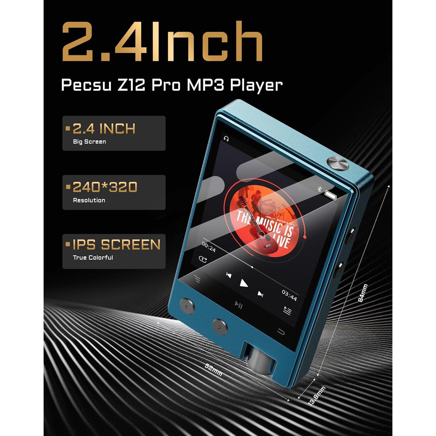 Reproductor MP3 PECUS Z12Pro 64GB Bluetooth 5.1 HiFi Portátil