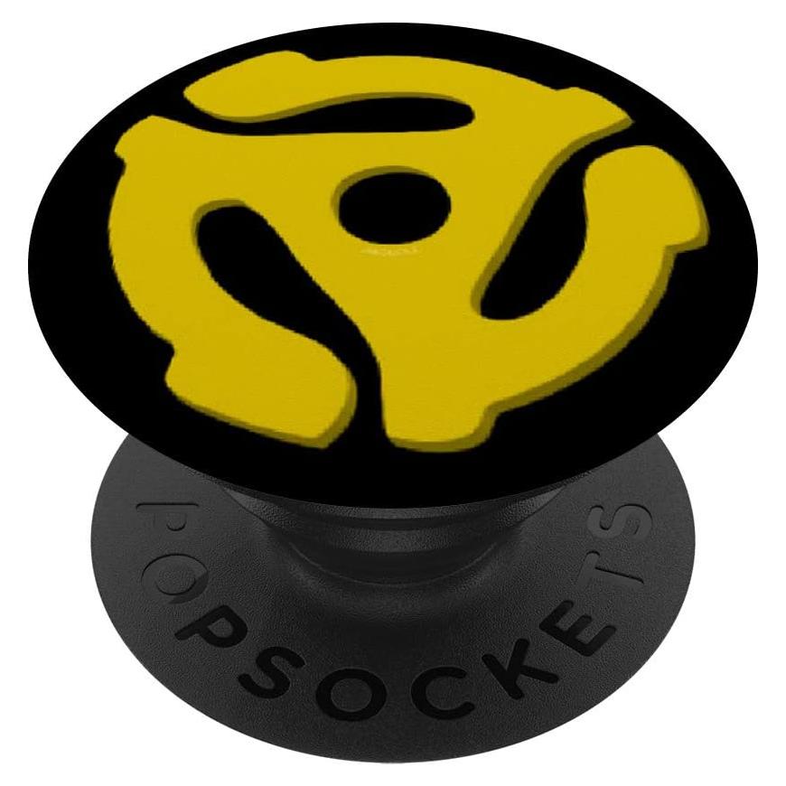 Spindle de Disco de Vinilo 45 PopSockets Grip Amarillo