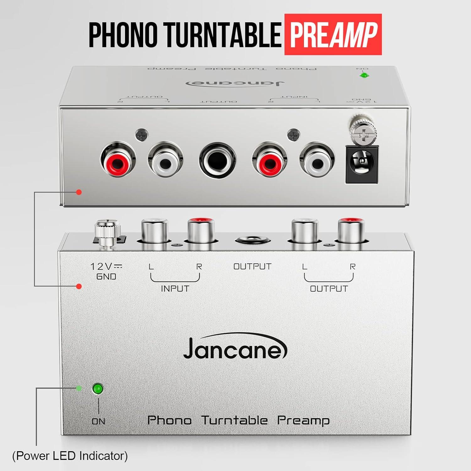 Preamp de Phono Jancane AU221-DE para Turntable RCA
