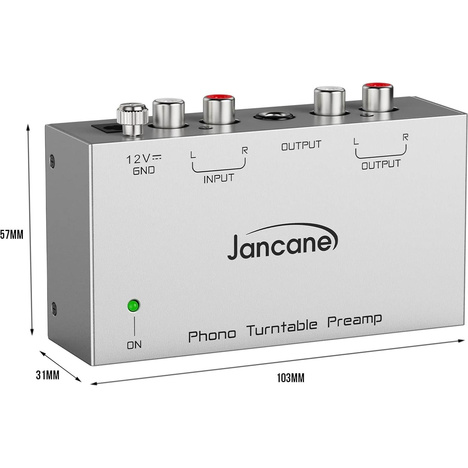 Preamp de Phono Jancane AU221-DE para Turntable RCA