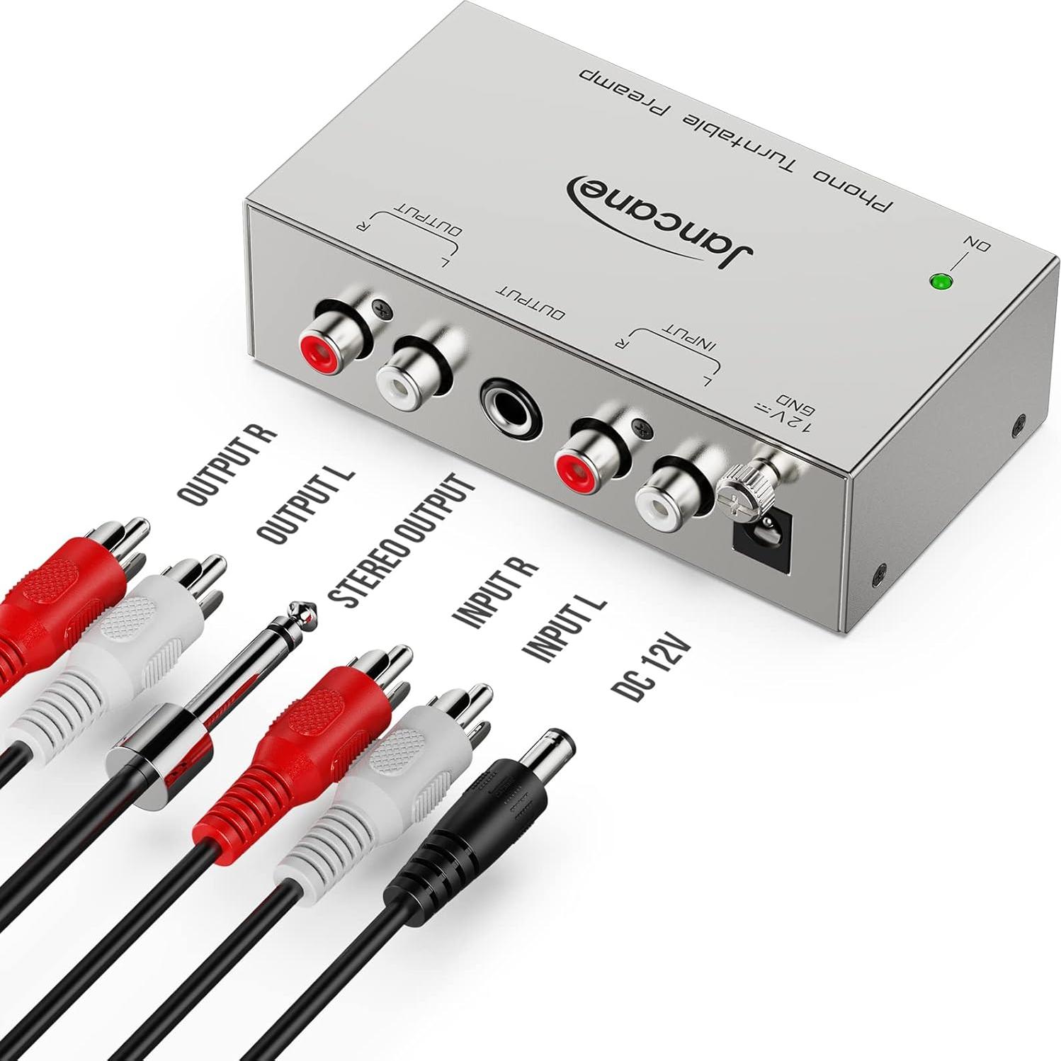 Preamp de Phono Jancane AU221-DE para Turntable RCA