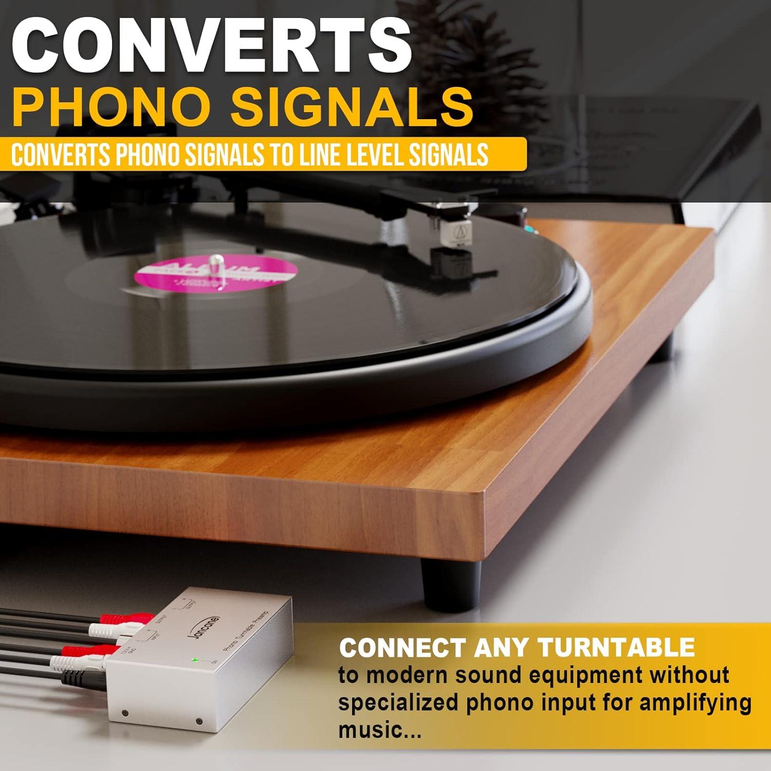 Preamp de Phono Jancane AU221-DE para Turntable RCA