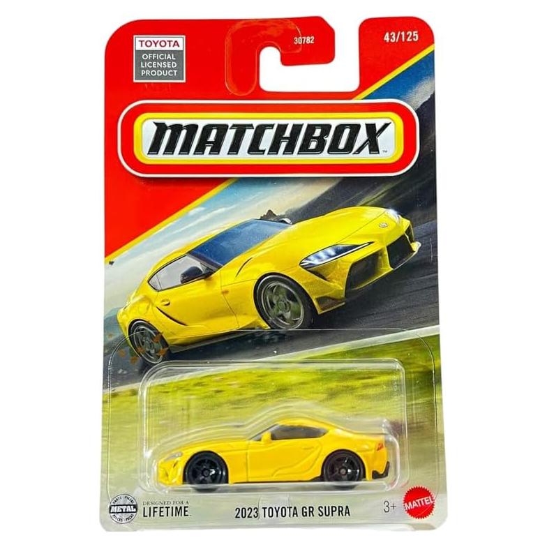 Hot Wheels Matchbox Toyota GR Supra 2023 Amarillo 8.5 cm