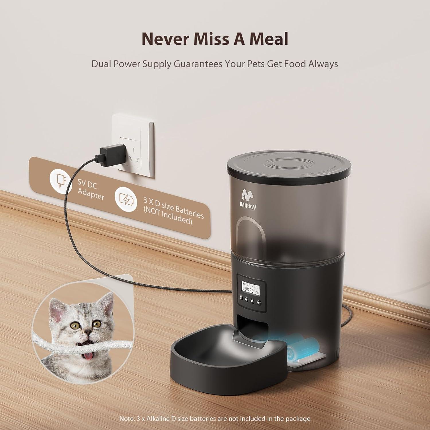 Dispensador Automático de Comida para Gatos IMIPAW 3L