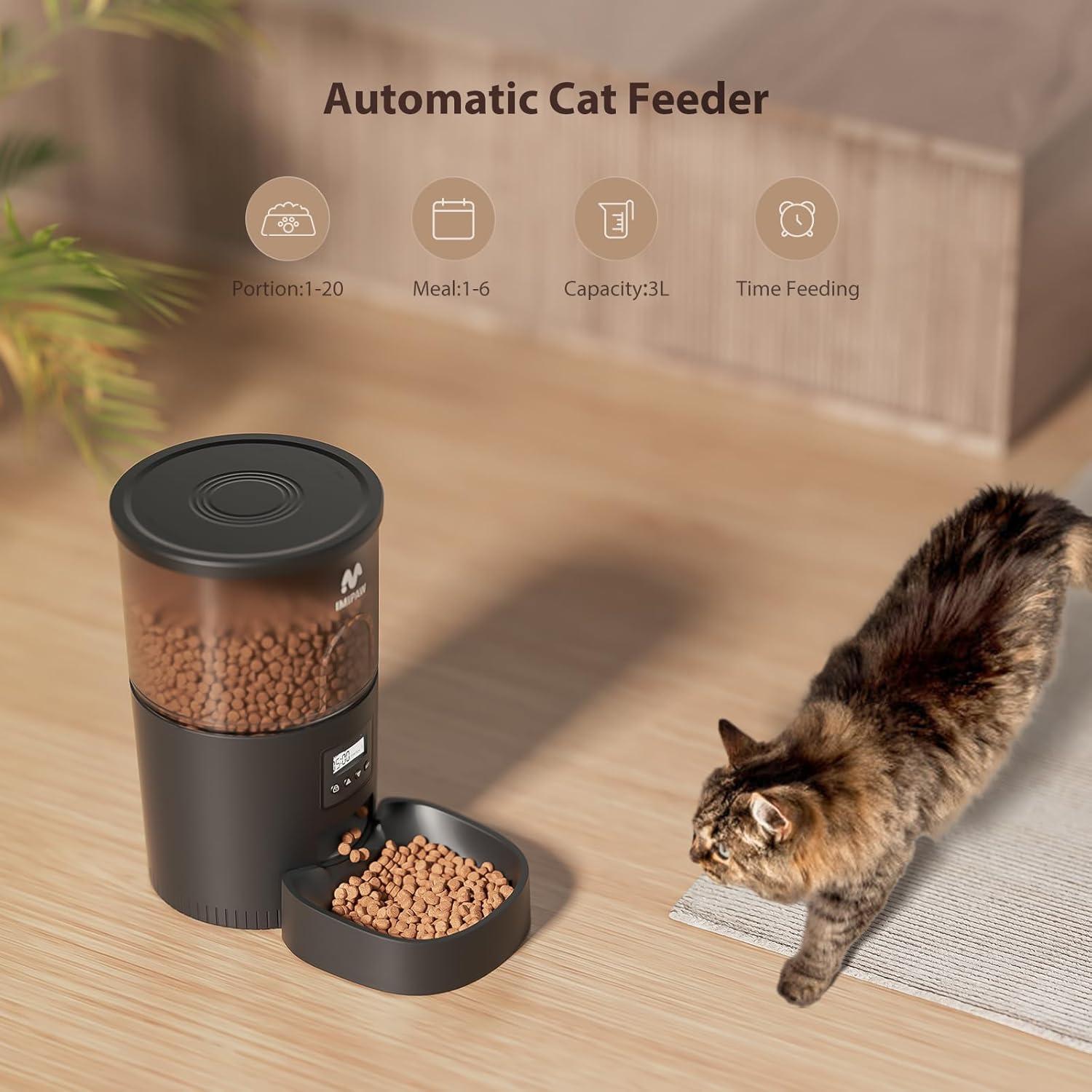 Dispensador Automático de Comida para Gatos IMIPAW 3L