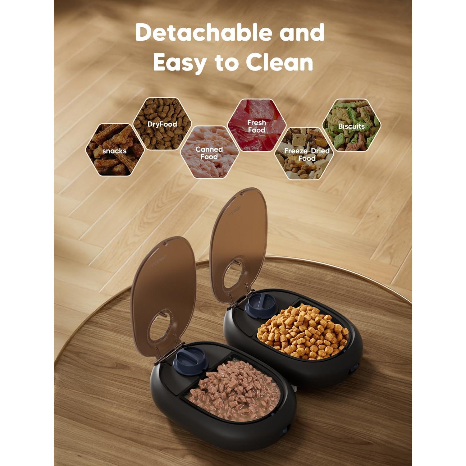 Dispensador Automático de Comida WOPET para Gatos y Perros 1.5 tazas