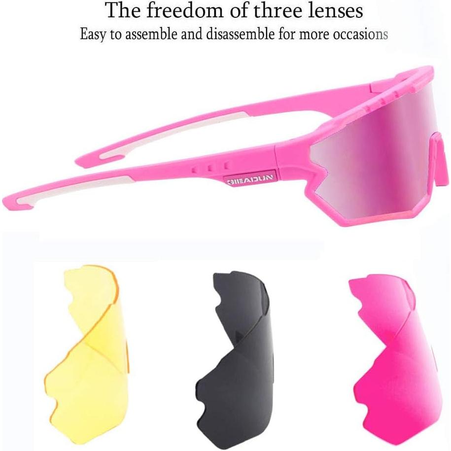 Gafas de sol deportivas GIEADUN con 3 lentes intercambiables