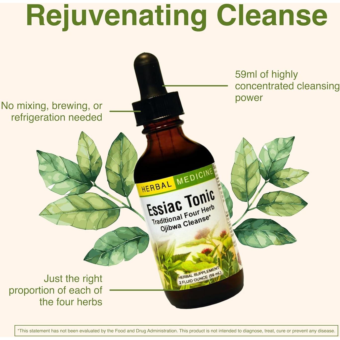 Tónico Essiac Herbs Etc. 59 ml Suplemento Herbal Líquido