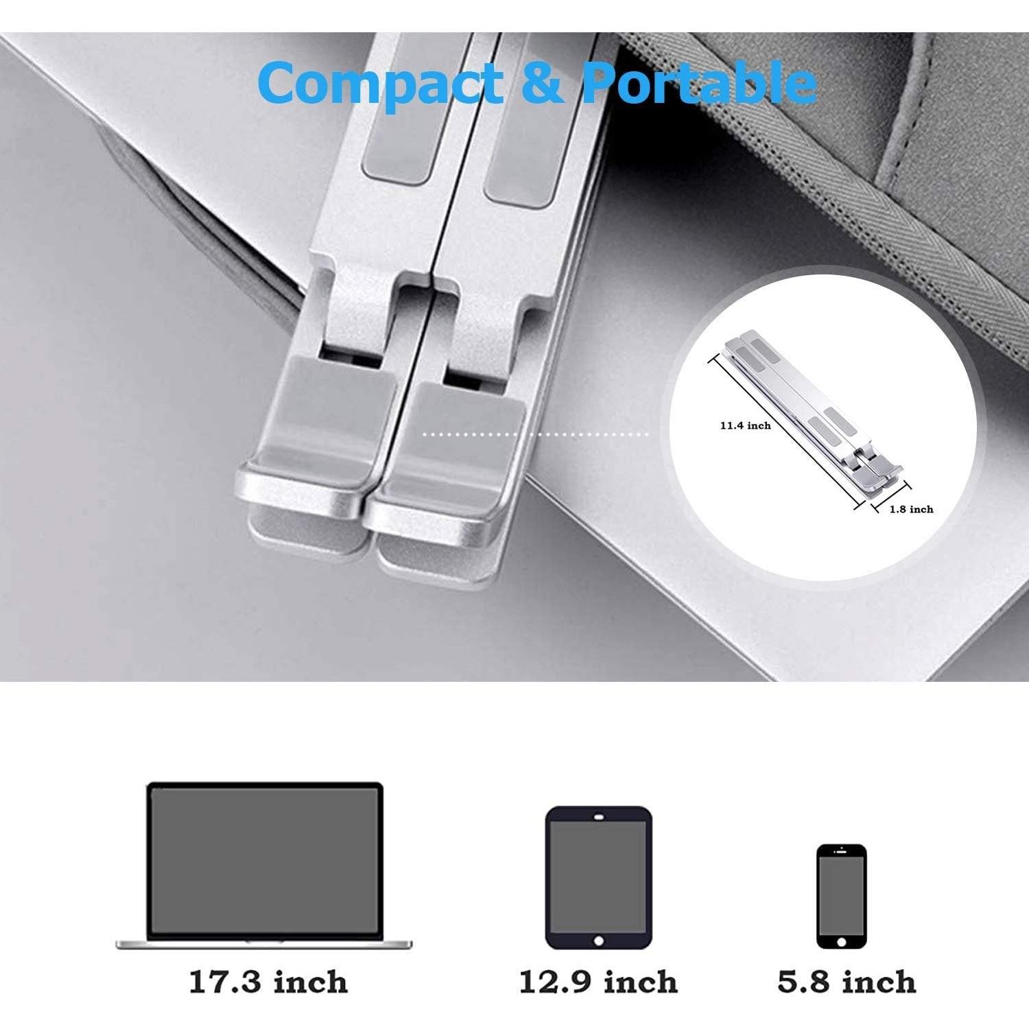 Soporte para Laptop LENRUE AZ02 Ergonómico Plata Claro