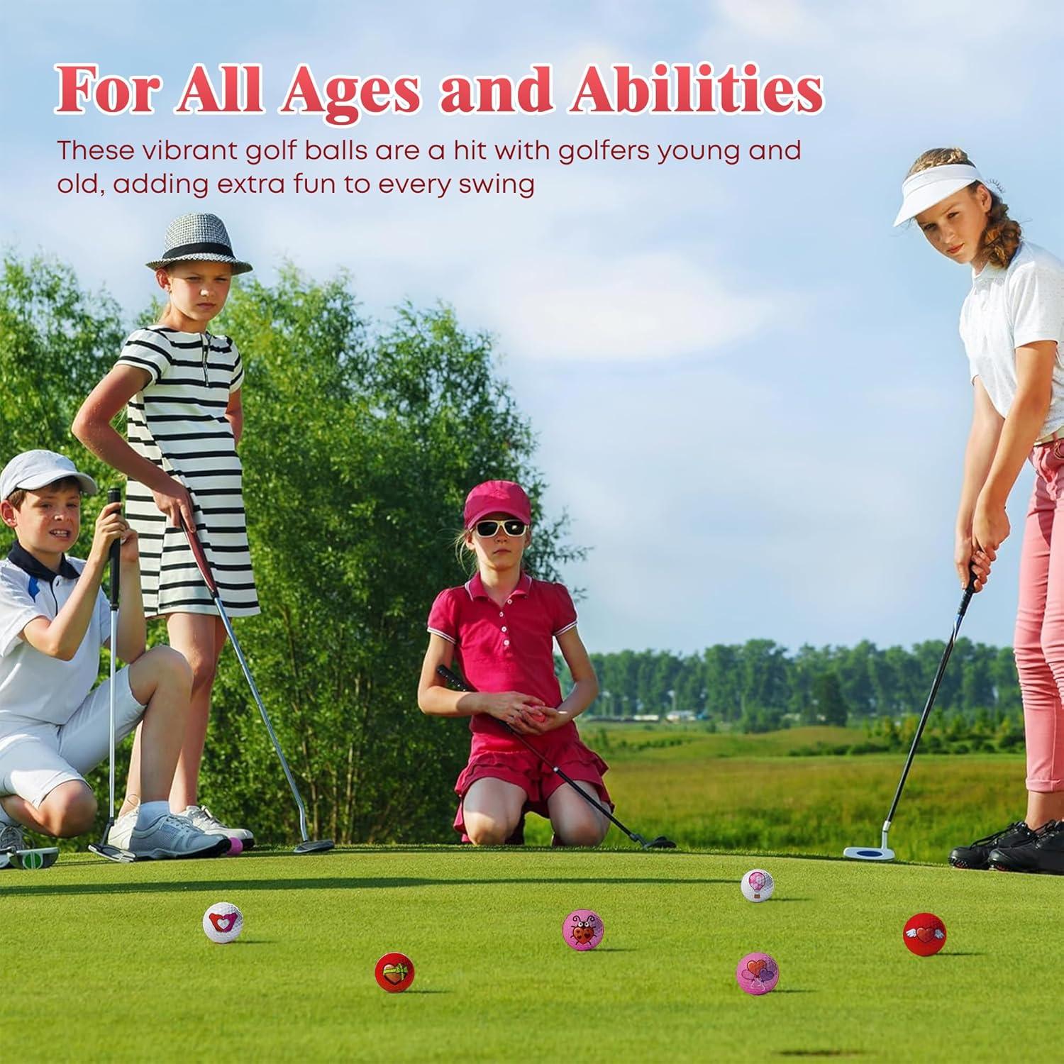 Conjunto de 12 Pelotas de Golf Oji Emoji - Temática Amor