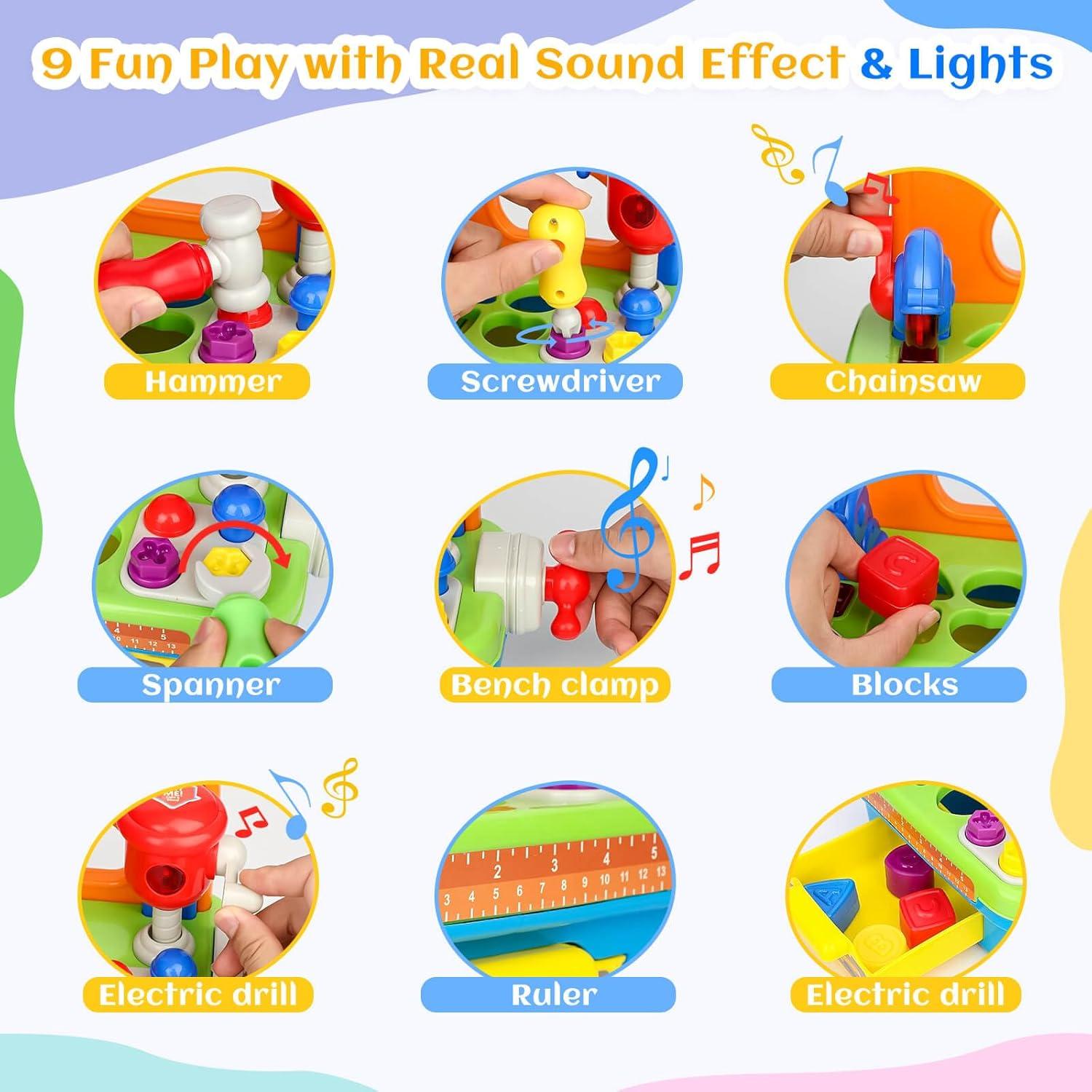 Juego de Herramientas para Niños Cinne con Luz y Sonido