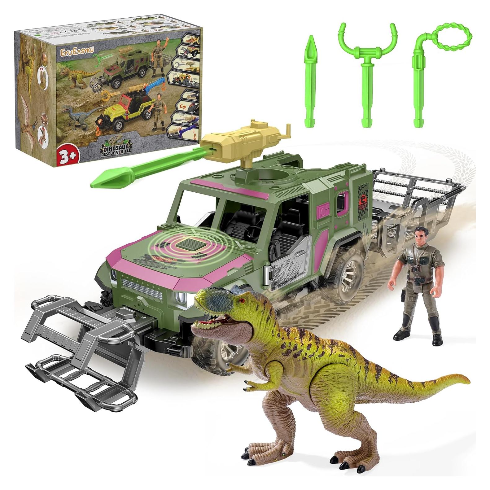 Juego de Rescate de Dinosaurios EKU F100 con Sonidos y Accesorios