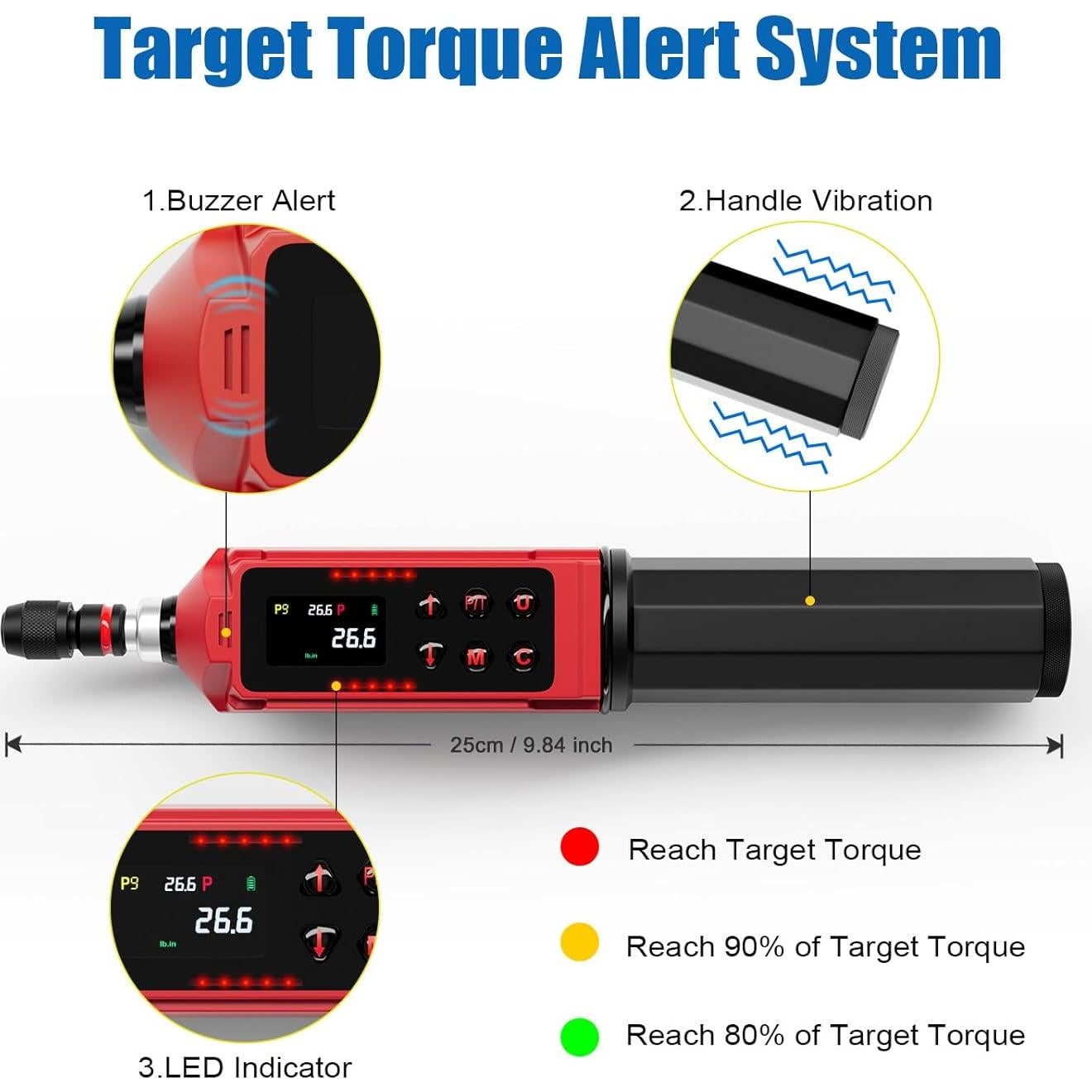 Destornillador de Par Digital ANPUDS 0.045-3 Nm 42PCS