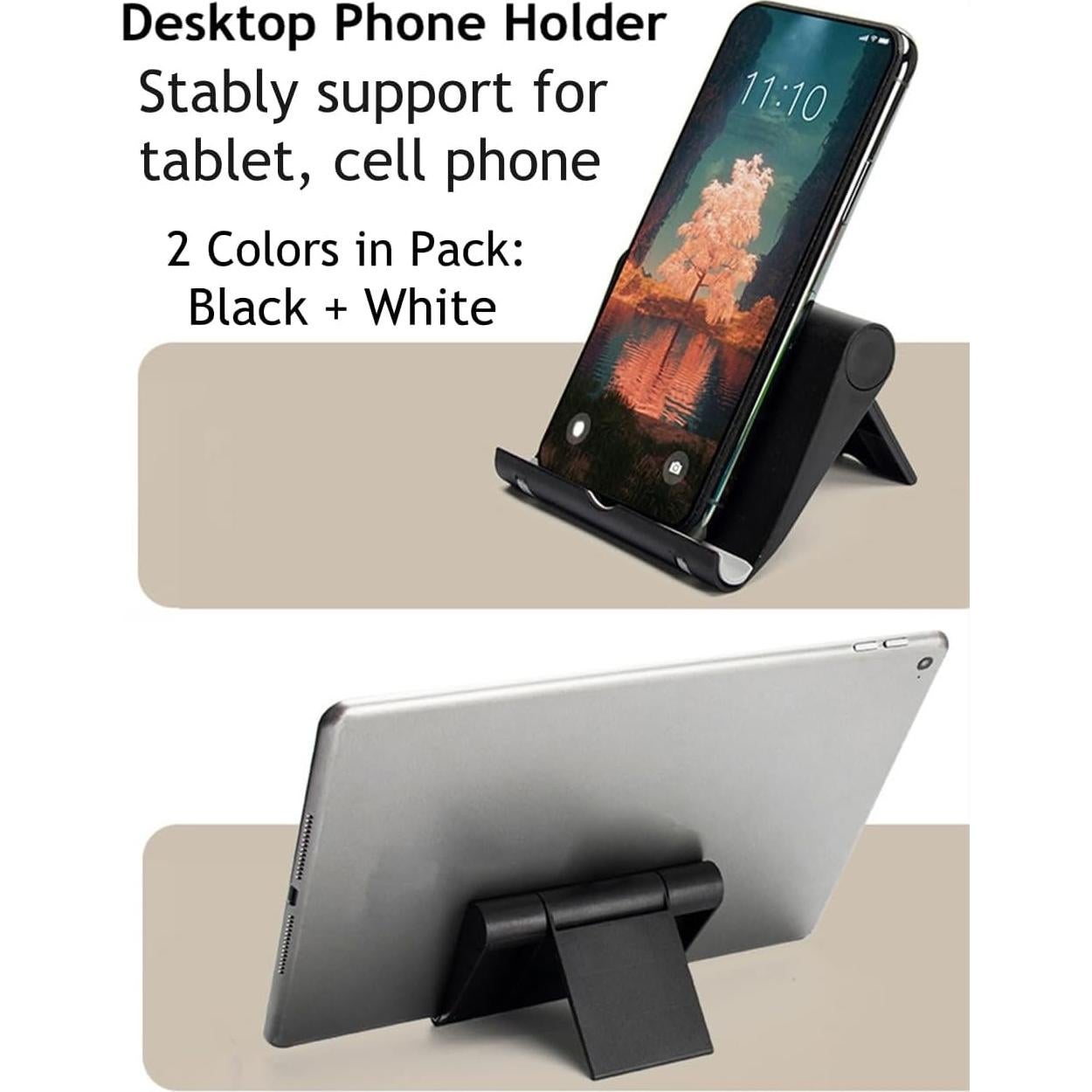 Soporte de teléfono celular JUSDIQIR ajustable y plegable