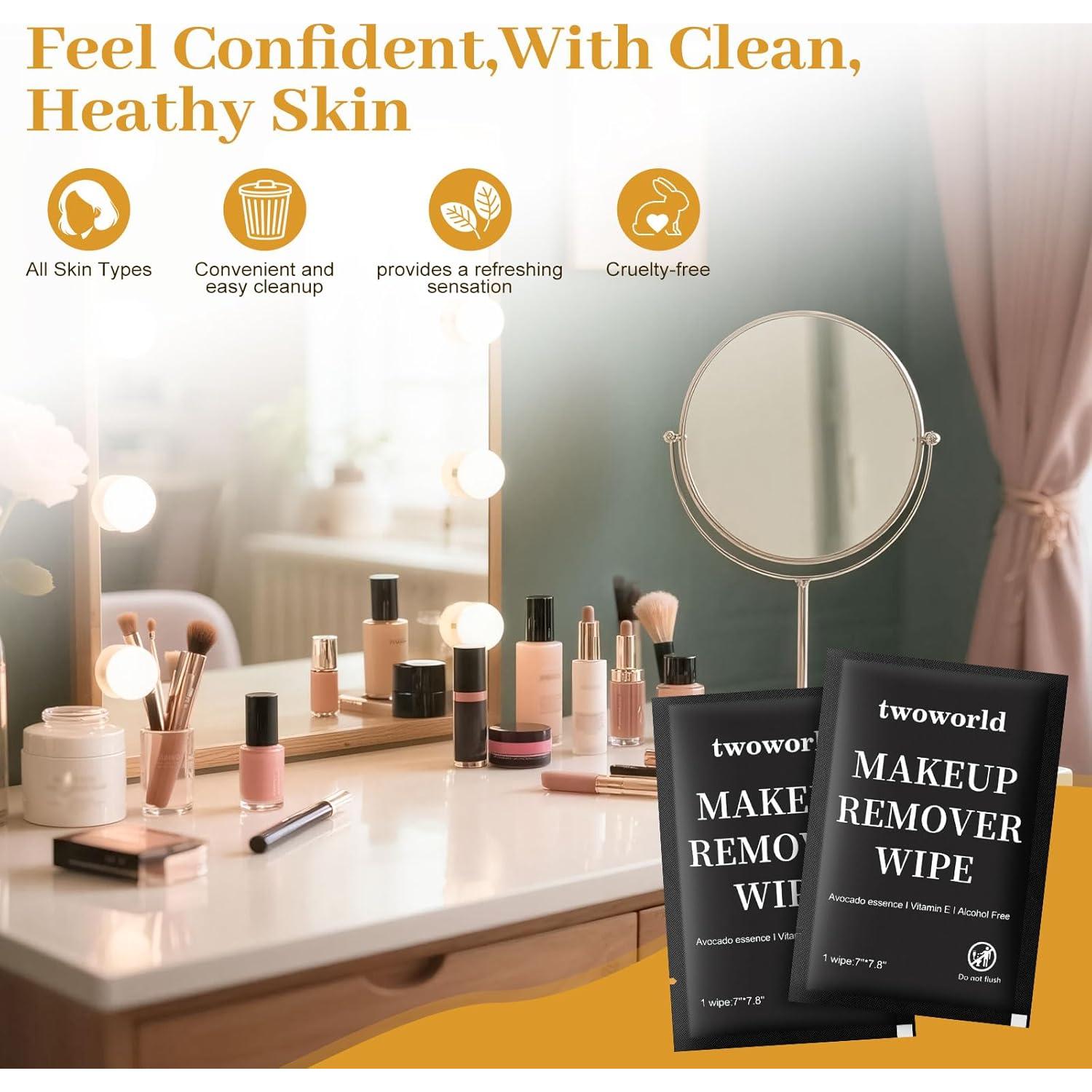 Toallitas Desmaquillantes Twoworld 150 Unidades Hidratantes