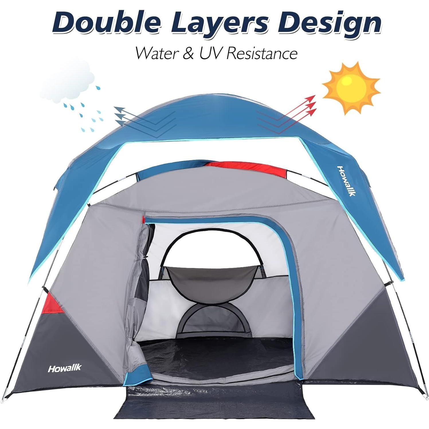 Tienda de Camping GAOMON Zly-POU_09N26WM7 para 4 Personas