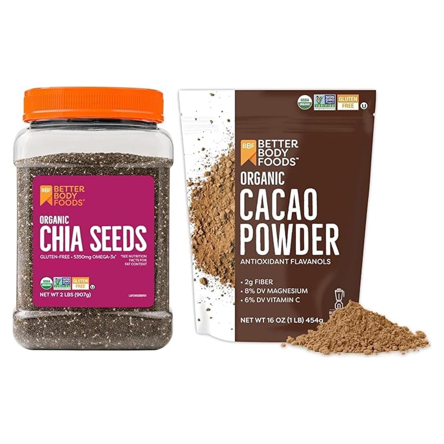 Paquete Doble Semillas de Chía 907 g + Cacao Orgánico 454 g