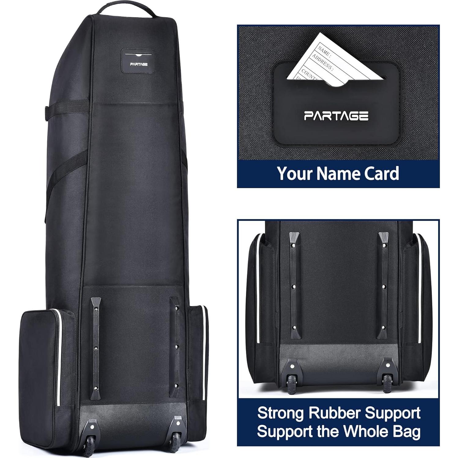 Bolsa de Viaje para Golf Partage con Ruedas - Negro