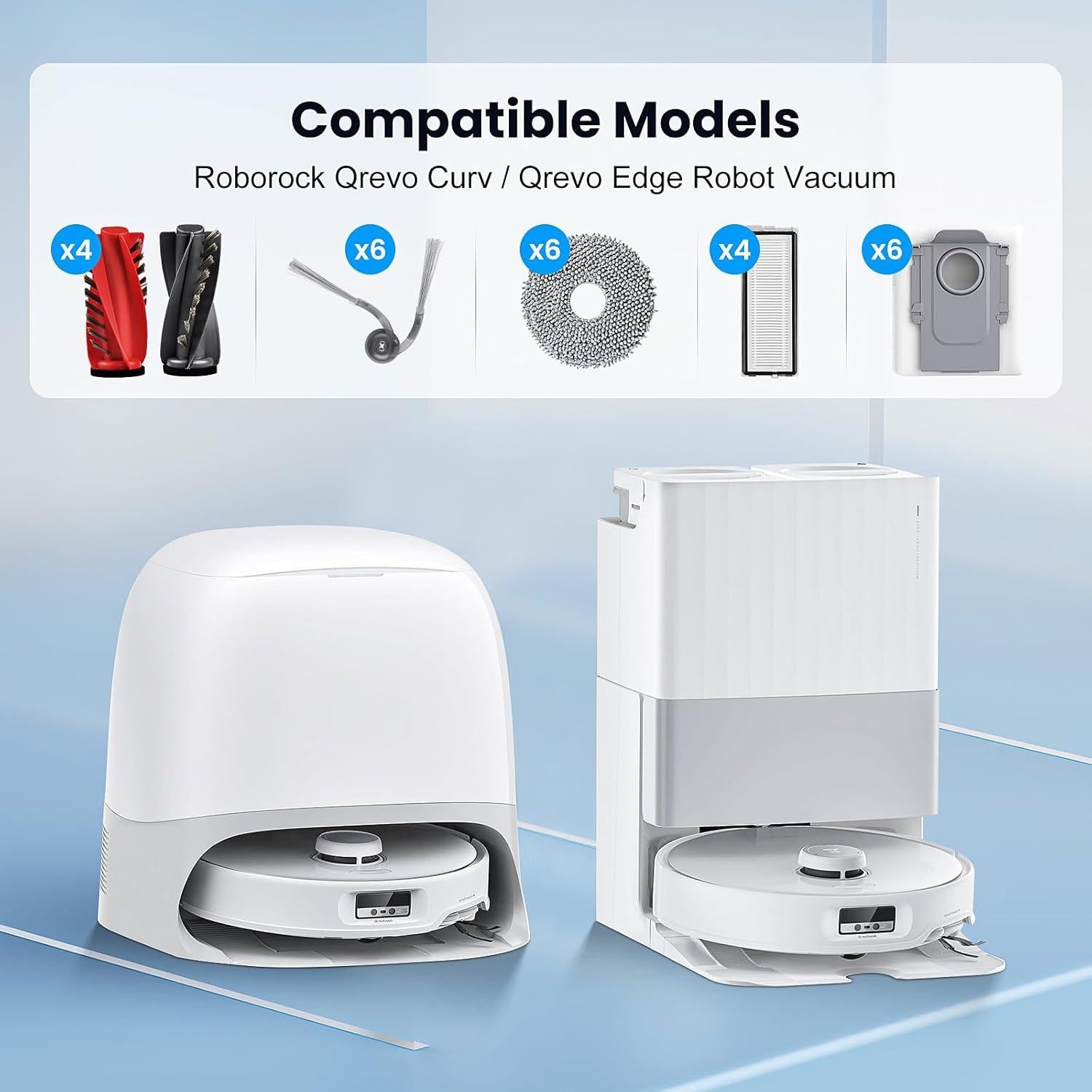 28 Accesorios de Reemplazo para Aspiradora Roborock Qrevo
