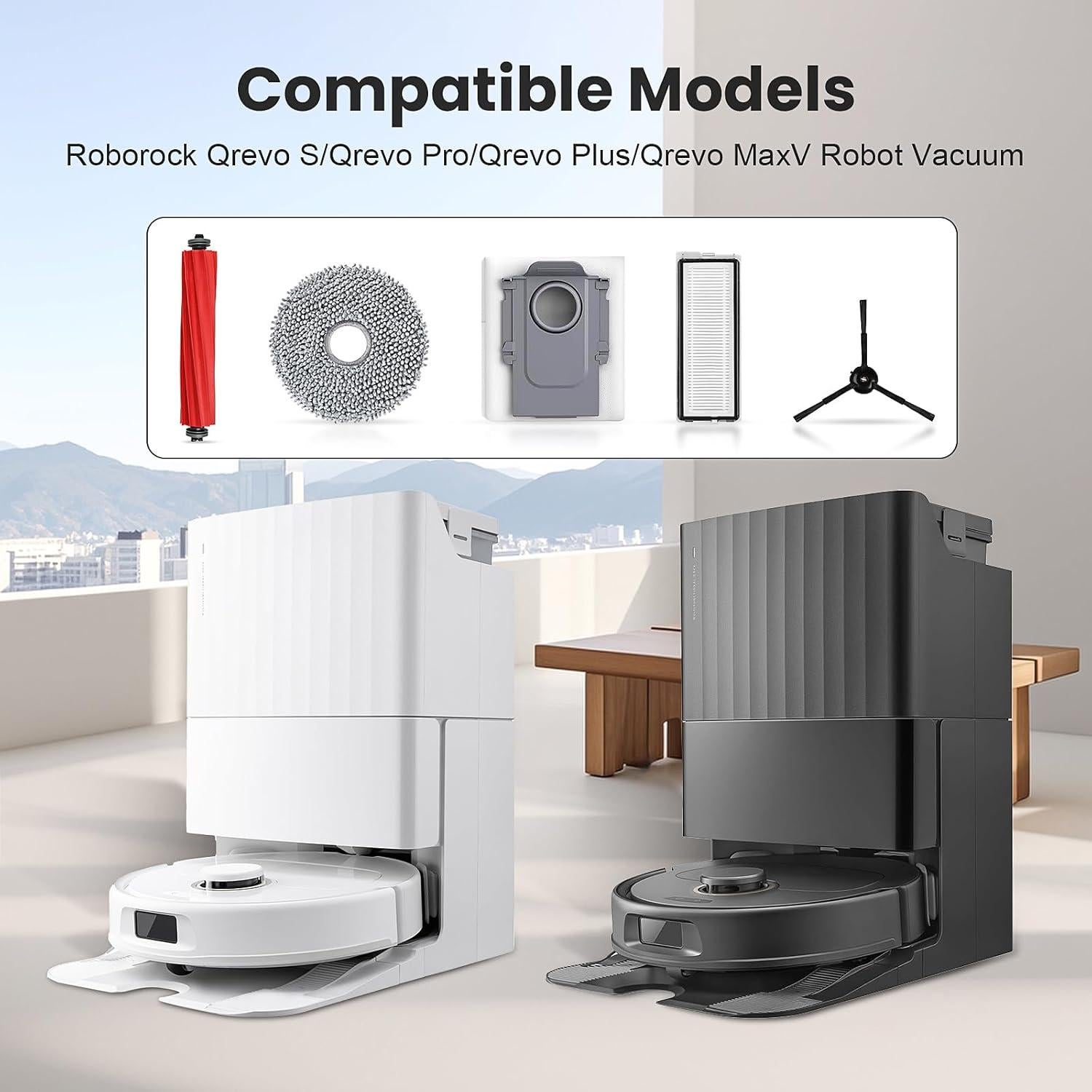 22 Accesorios de Reemplazo AnDongo para Roborock Qrevo S/Pro/Plus/MaxV