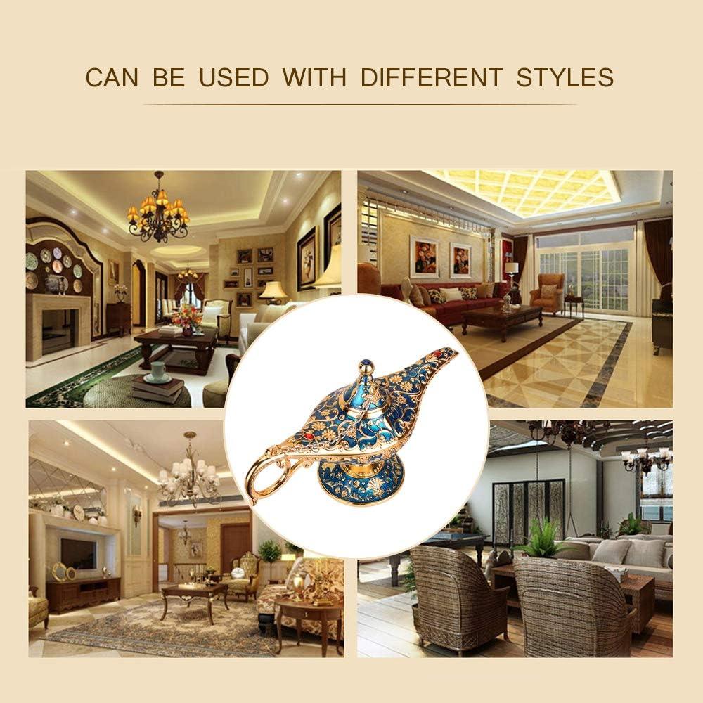 Lámpara Mágica de Aladino Azul - Decoración Vintage y Caja de Joyería