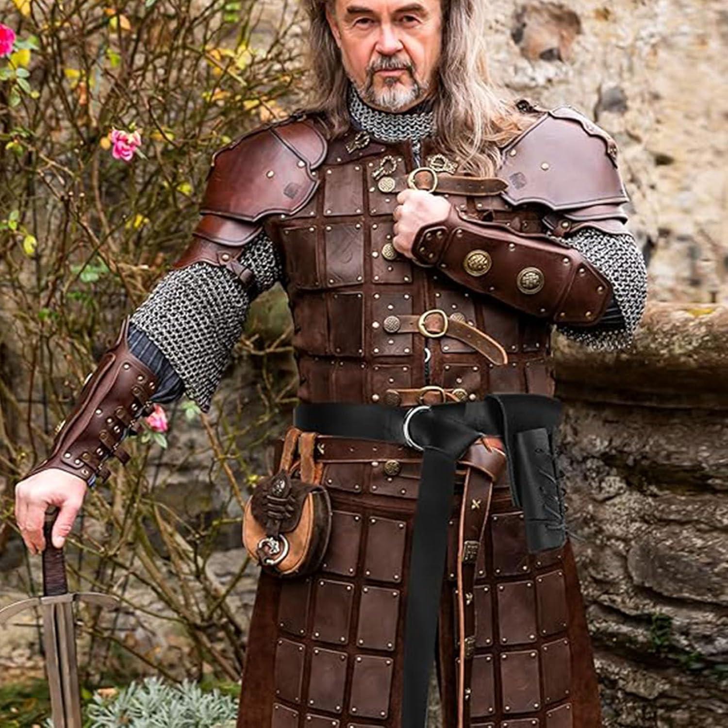 Funda de Espada Medieval y Cinturón de Cuero PU SUMGOGO