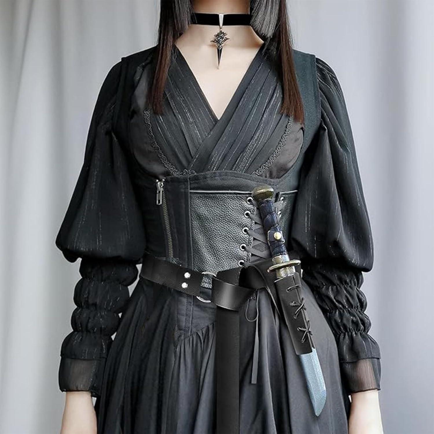 Funda de Espada Medieval y Cinturón de Cuero PU SUMGOGO