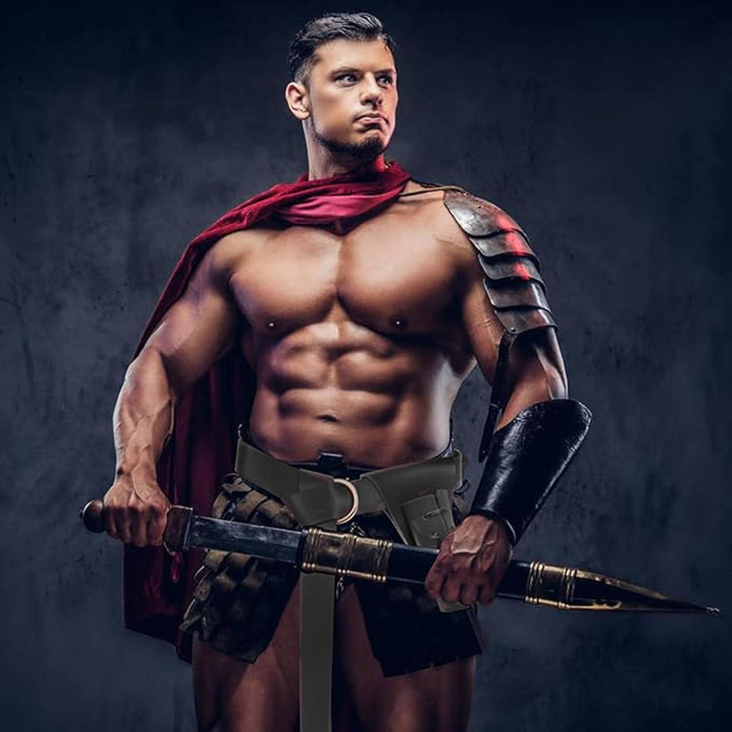 Funda de Espada Medieval y Cinturón de Cuero PU SUMGOGO