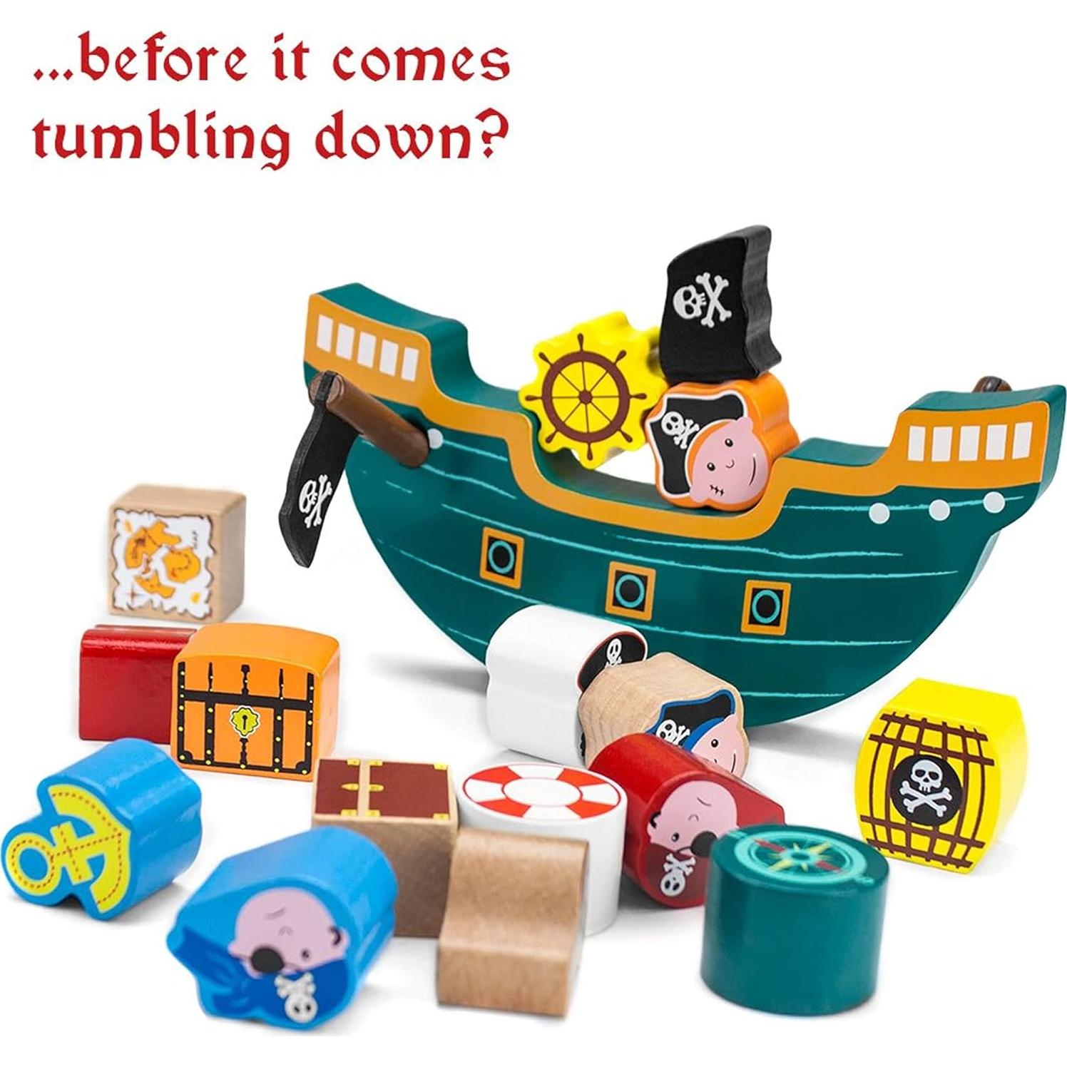 Juego de Equilibrio Barco Pirata Imagination Generation 18 Piezas